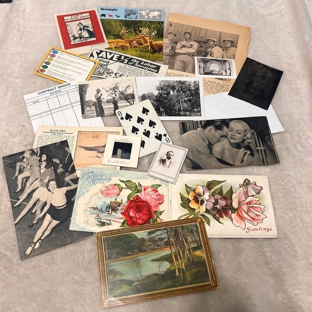 50+ piece Ephemera Lot 52 Collage Crafting Junk Journals Scrapbooking